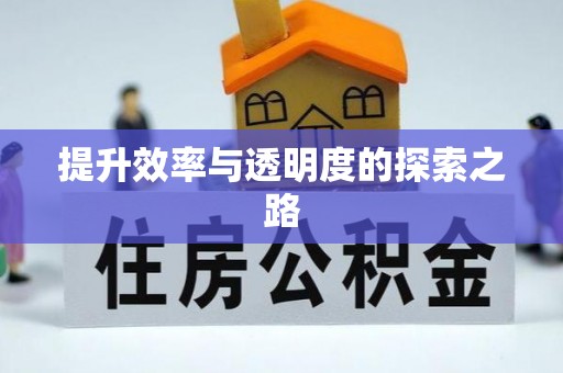 蕉城提升效率与透明度的探索之路