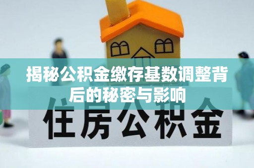 蕉城揭秘公积金缴存基数调整背后的秘密与影响