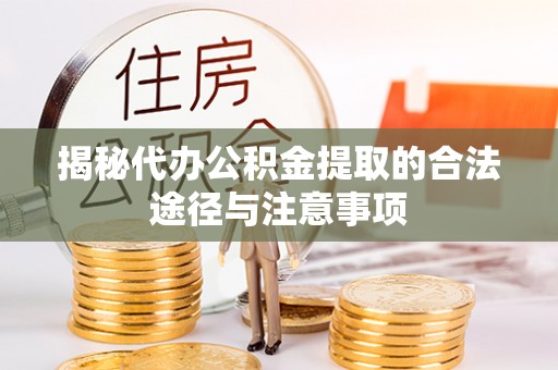 蕉城揭秘代办公积金提取的合法途径与注意事项