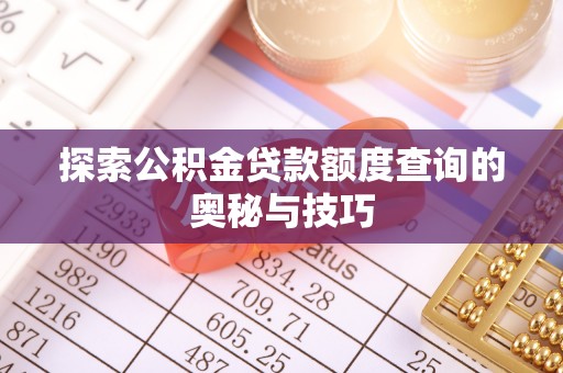 蕉城探索公积金贷款额度查询的奥秘与技巧