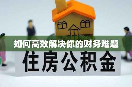 蕉城如何高效解决你的财务难题